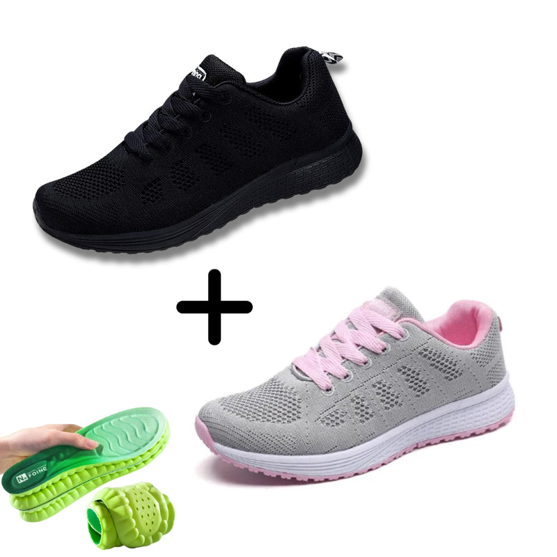 Kit 2 pares Tenis Ortopédico Confort Running Unissex + 2 pares de Palmilha Tecnológica Grátis