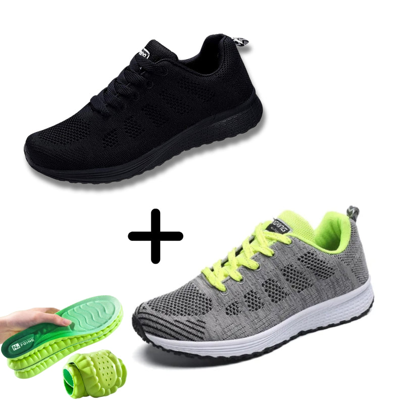 Kit 2 pares Tenis Ortopédico Confort Running Unissex + 2 pares de Palmilha Tecnológica Grátis