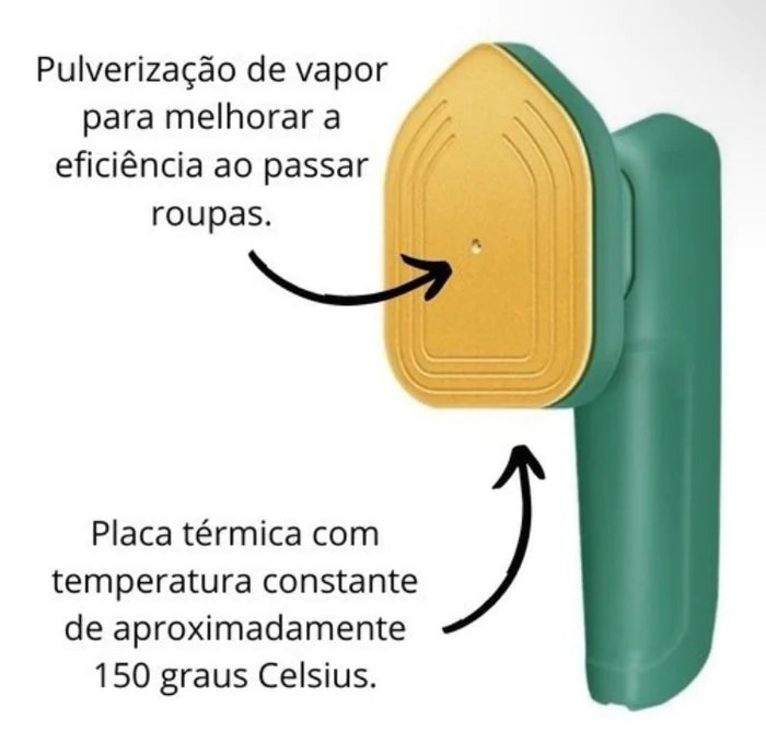 Mini Ferro Portátil a Vapor Bivolt