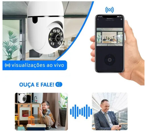 Câmera inteligente 360° WIFI